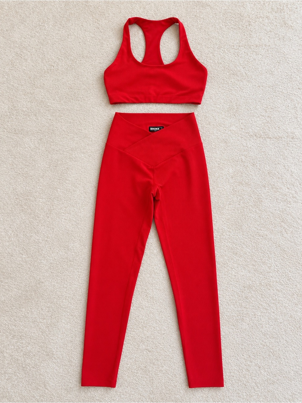Beach Riot Red High-Rise Leggings with Matching Sports Bra